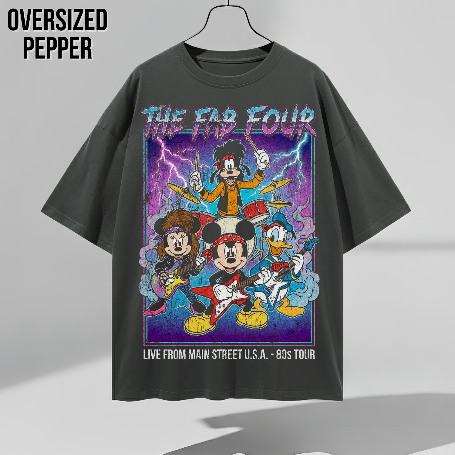 The Fab Four Disney Shirt – 80s Rock Band Mickey Goofy Donald Minnie Tee