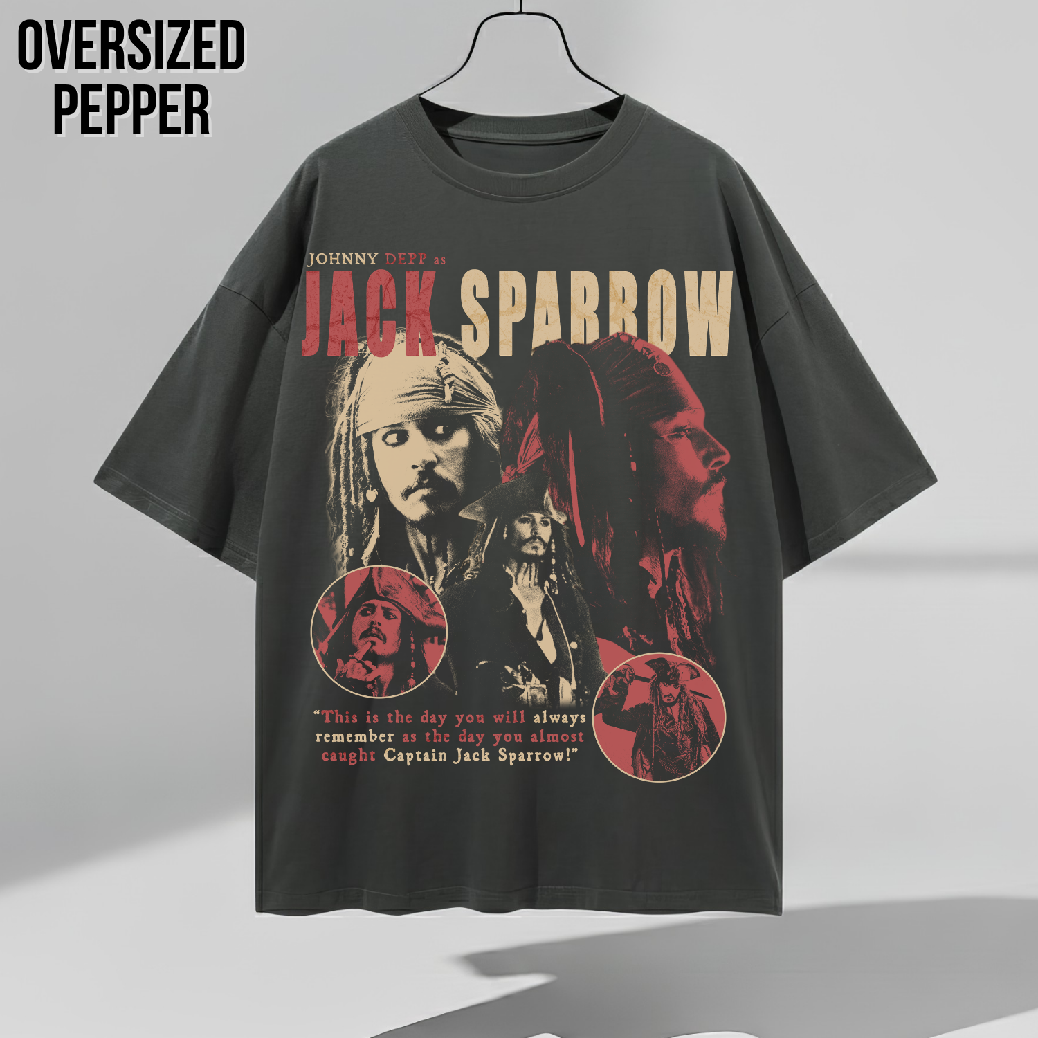 Jack Sparrow Shirt – Johnny Depp as Jack Sparrow Collage Tee, Pirates of the Caribbean Fan Gift, Captain Jack Sparrow Graphic Shirt, Disney Pirates Shirt