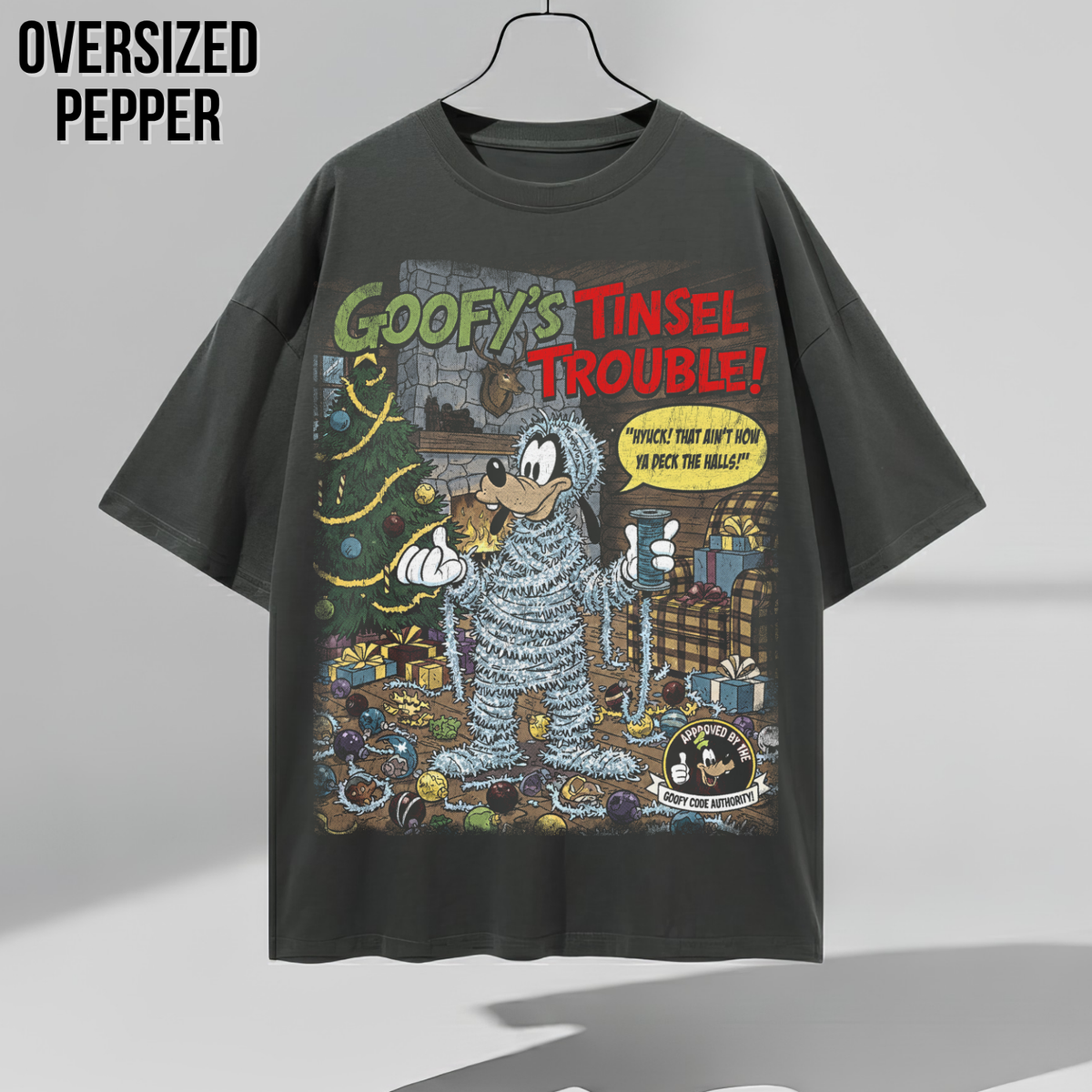 Goofy Christmas Shirt – Goofy's Tinsel Trouble Vintage Comic Graphic Shirt, Disney Goofy Holiday Fan Gift, Disney Christmas Comic Shirt, Disney Holiday Merch