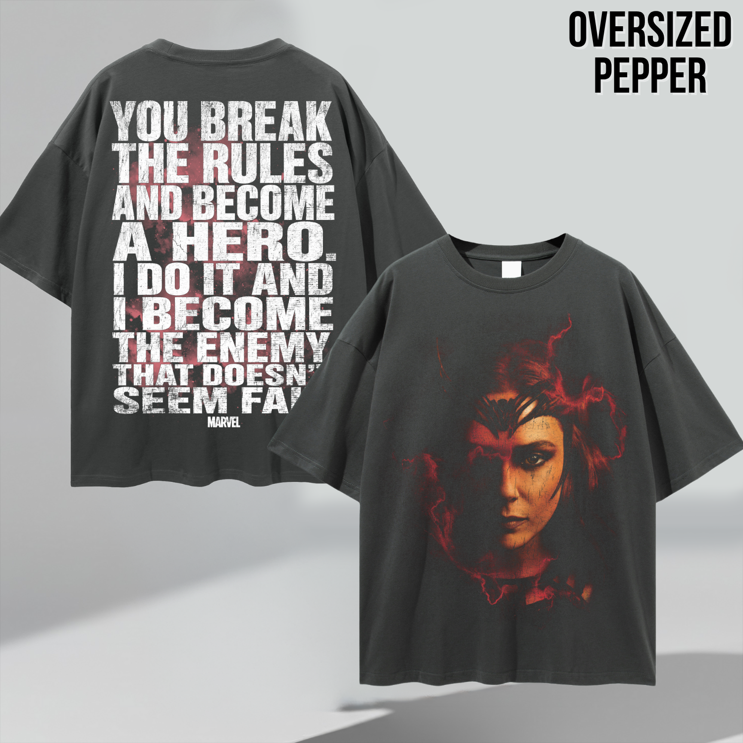 Scarlet Witch Shirt – Wanda Maximoff You Break The Rules And Become A Hero Tee, Scarlet Witch Marvel Fan Gift, Doctor Strange Multiverse Graphic Shirt, Marvel Villain Shirt