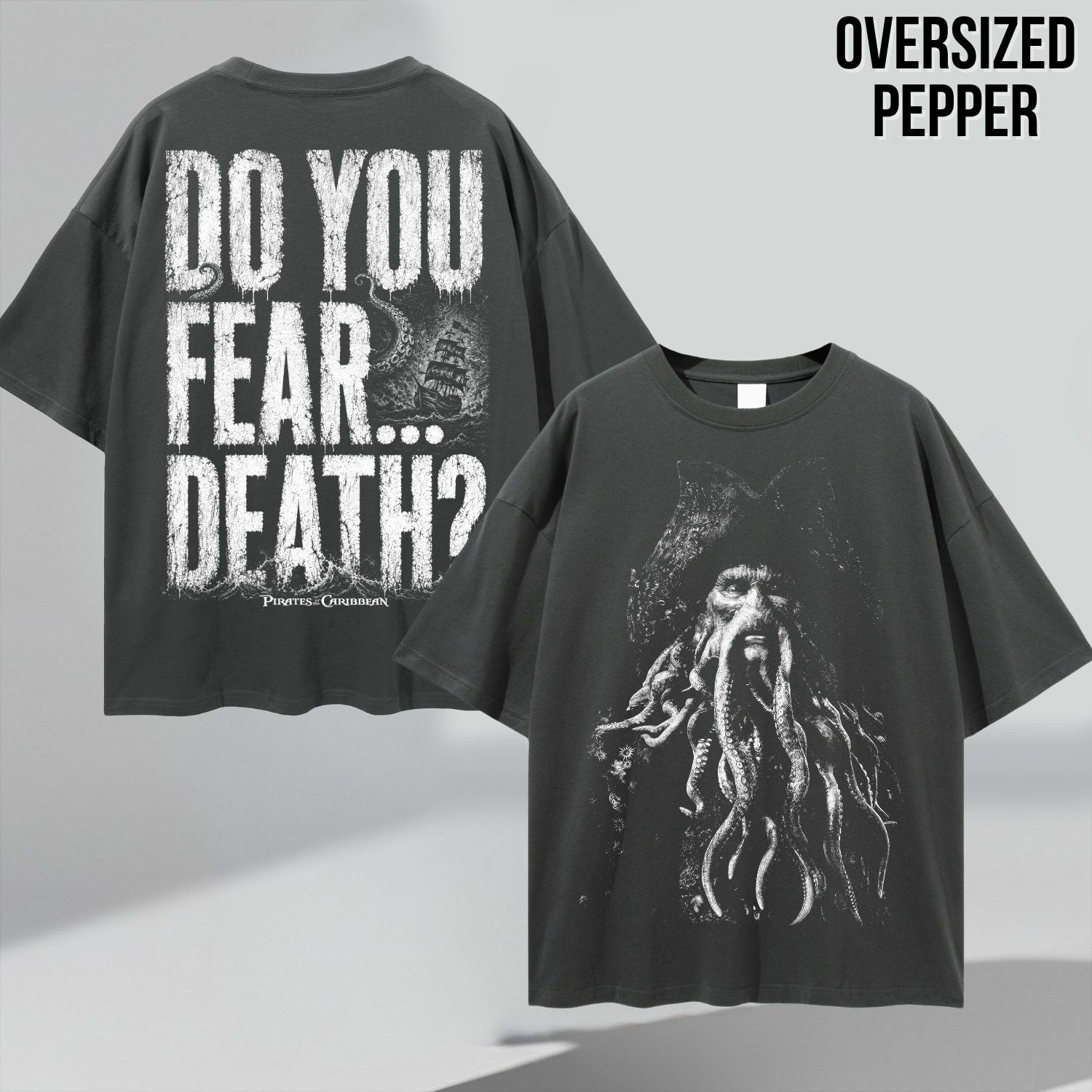 Davy Jones Shirt – Pirates of the Caribbean Davy Jones Do You Fear Death Double Sided Tee, Davy Jones Fan Gift, Pirates Villain Graphic Shirt, Disney Pirates Shirt