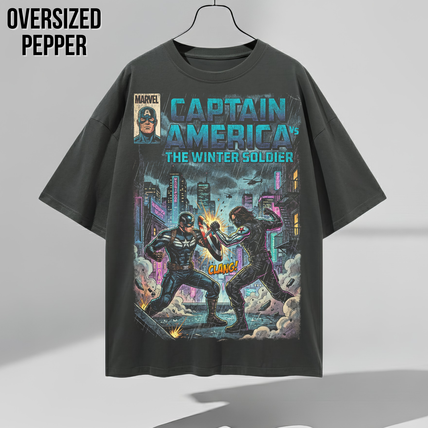 Captain America vs The Winter Soldier Shirt — Vintage Marvel Comic Cover Tee