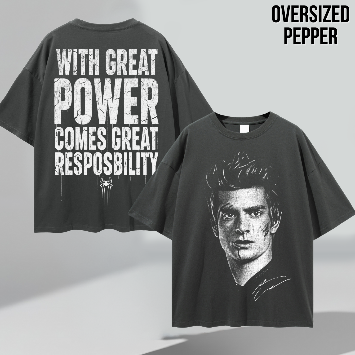 Andrew Garfield Spider-Man Shirt | With Great Power Comes Great Responsibility Tee