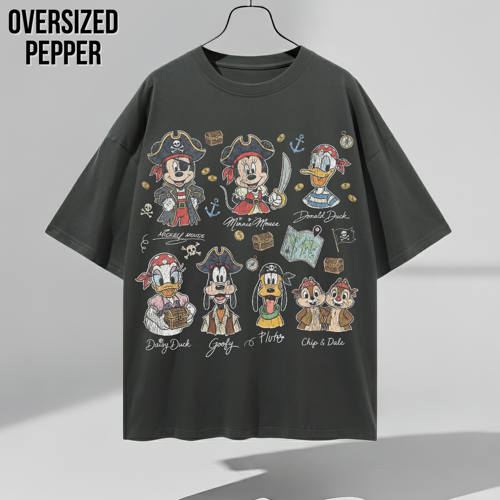 Disney Pirate Shirt – Mickey Mouse Minnie Goofy Donald Daisy Pluto Chip Dale Pirate Crew Tee, Disney Characters Pirate Shirt, Disney Fan Gift, Disney Vacation Shirt