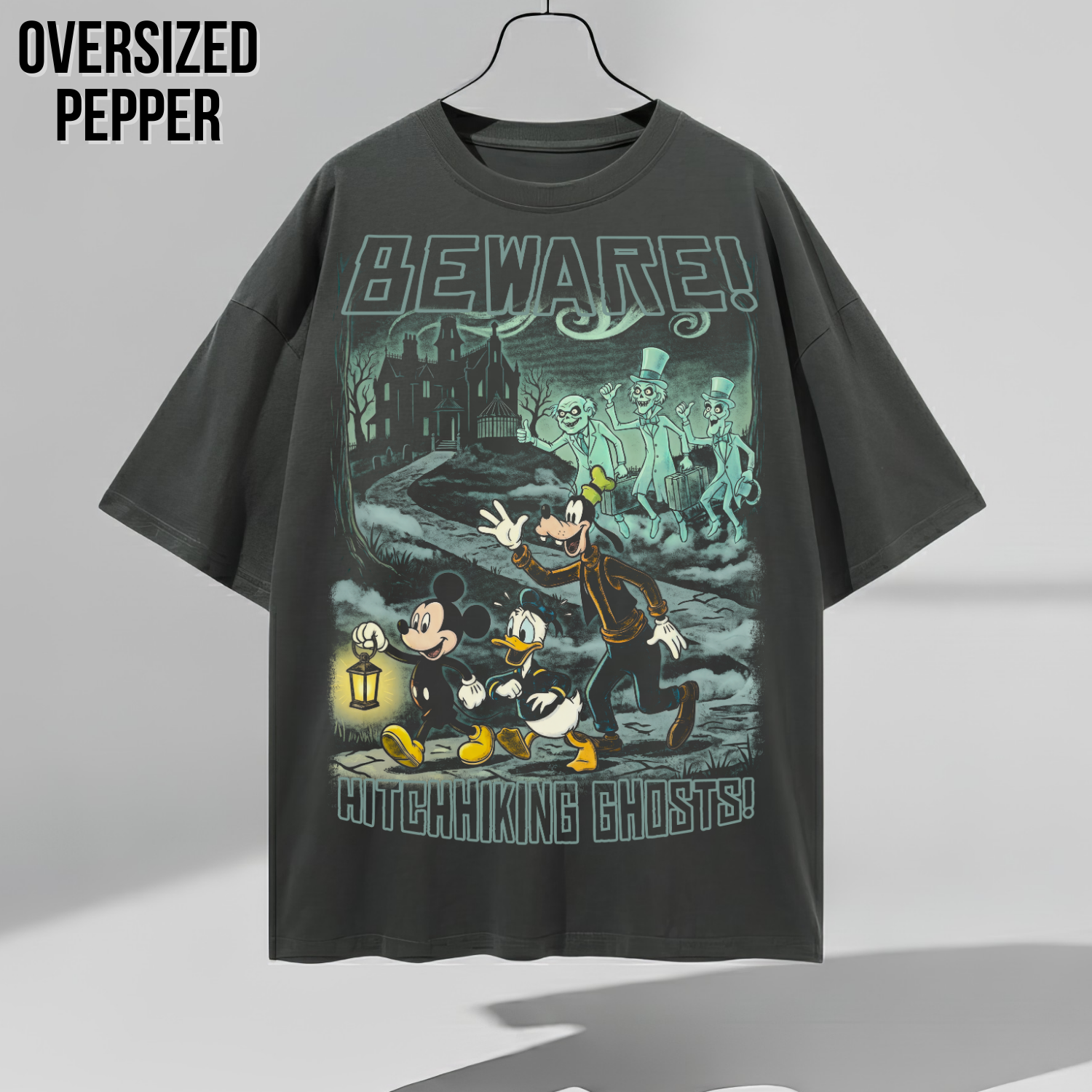 Haunted Mansion Shirt – Mickey, Donald & Goofy Hitchhiking Ghosts Vintage Tee