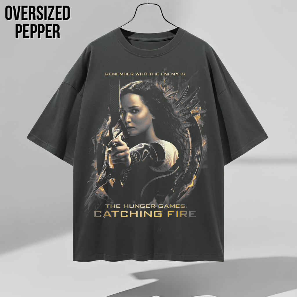 Hunger Games Catching Fire Shirt – Katniss Mockingjay Poster Graphic Tee, Katniss Everdeen Fan Gift