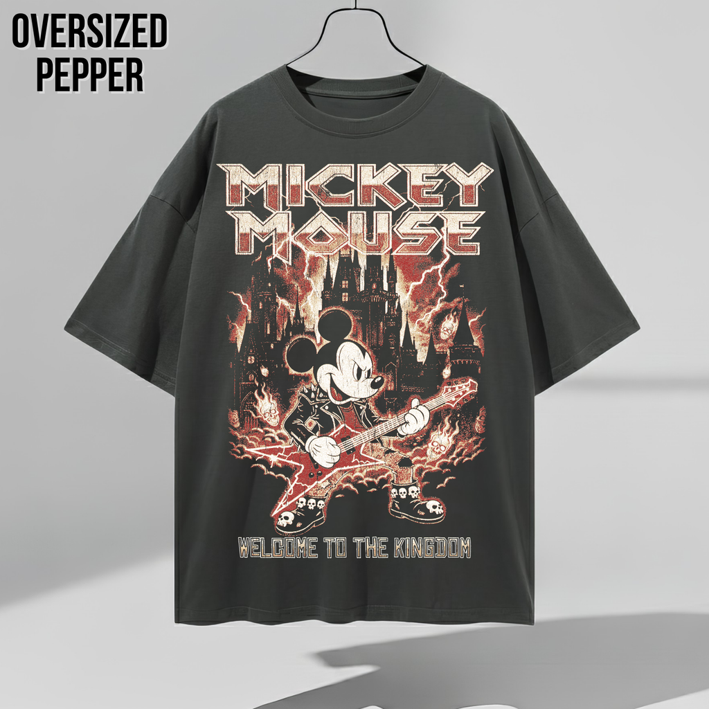 Disney Mickey Mouse Metal Shirt – Welcome To The Kingdom Tee