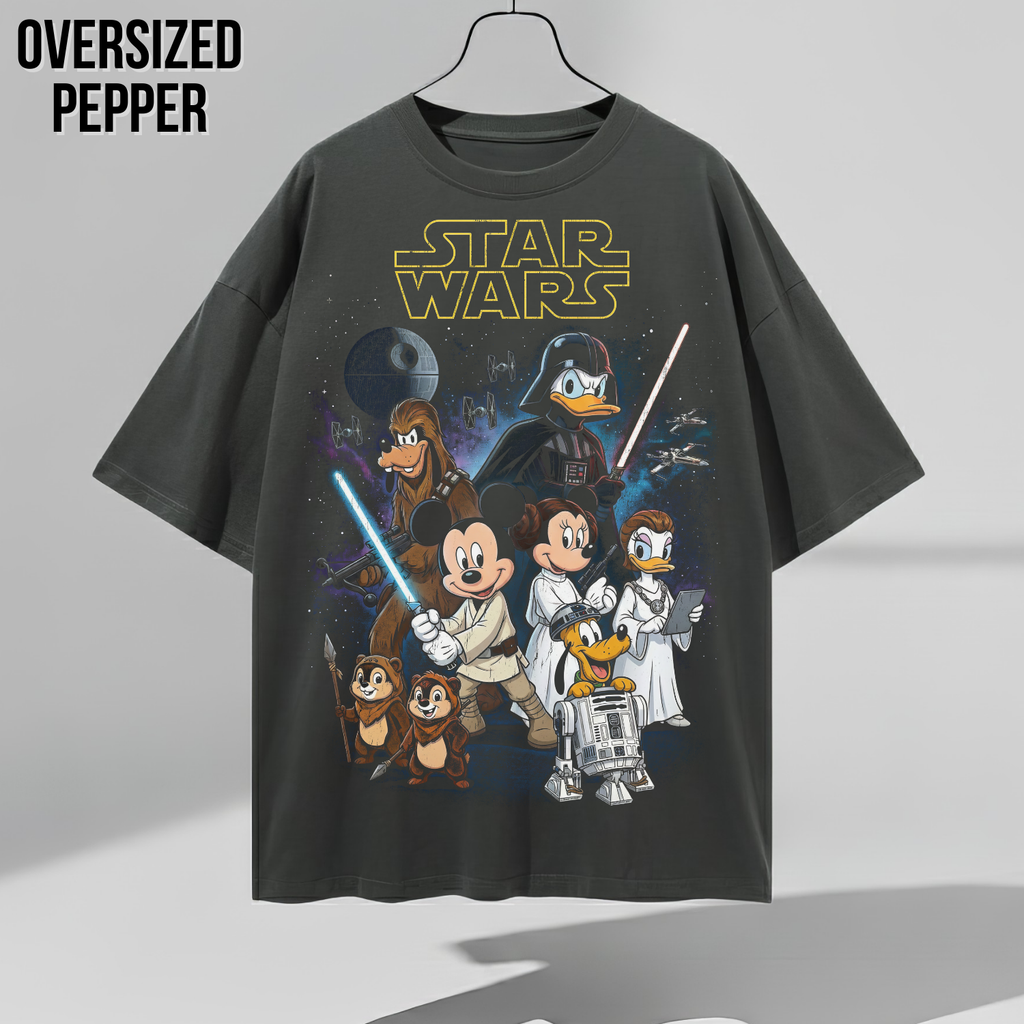 Vintage Disney Star Wars Shirt — Mickey Jedi Crossover Graphic