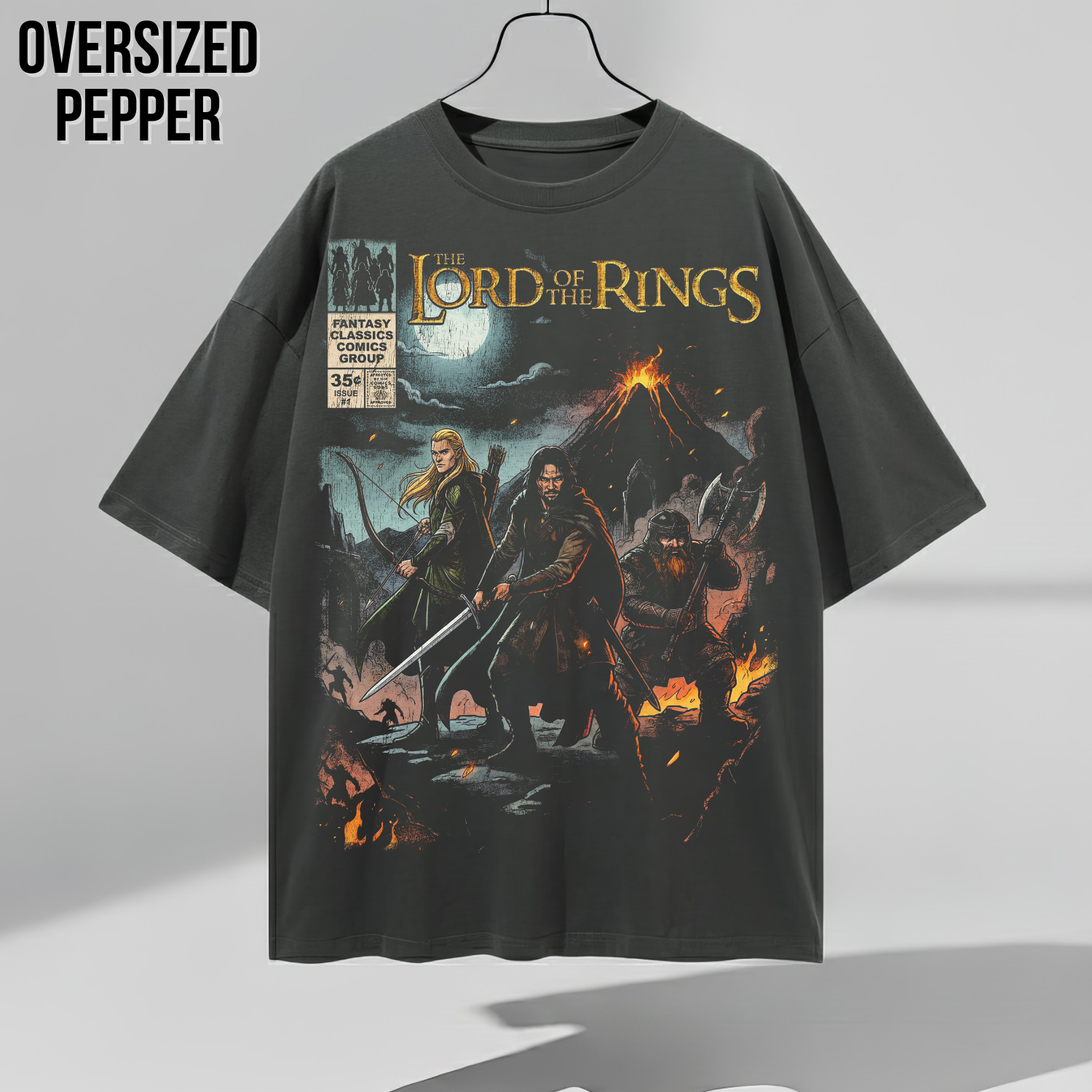 Lord of the Rings Comic Shirt – Aragorn, Legolas & Gimli Vintage Tee