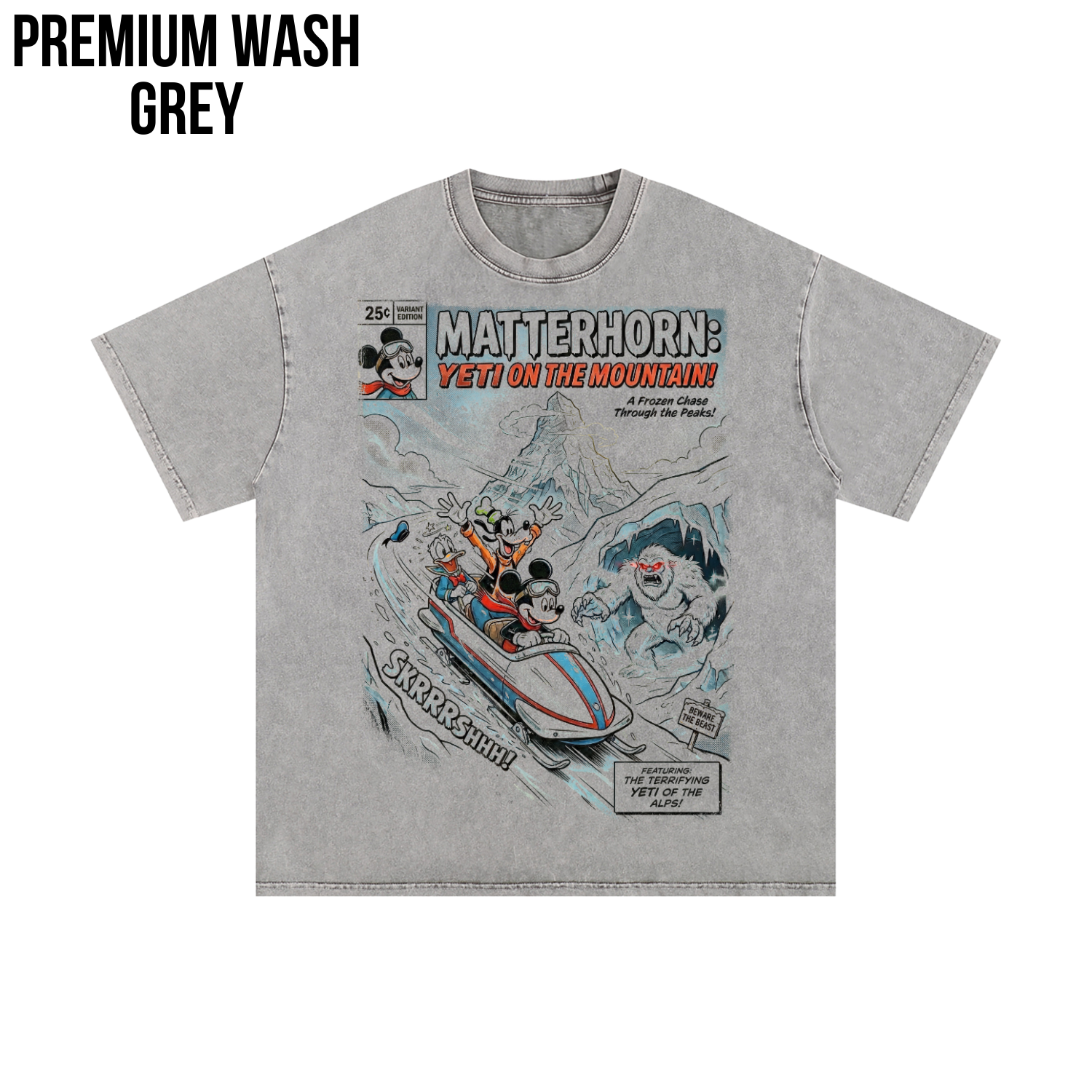 Disney Matterhorn Bobsleds Shirt - Mickey Donald Goofy Graphic