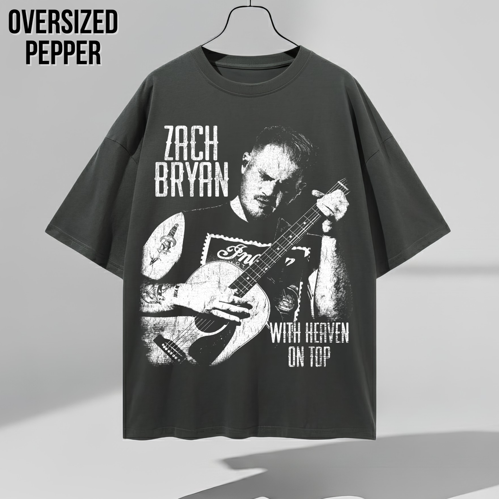 Vintage Zach Bryan Shirt – With Heaven On Top Tee