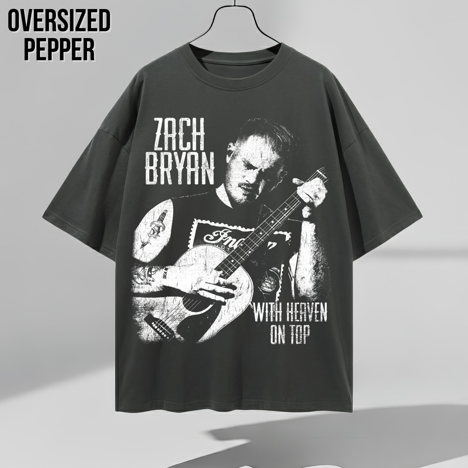 Vintage Zach Bryan Shirt – With Heaven On Top Tee
