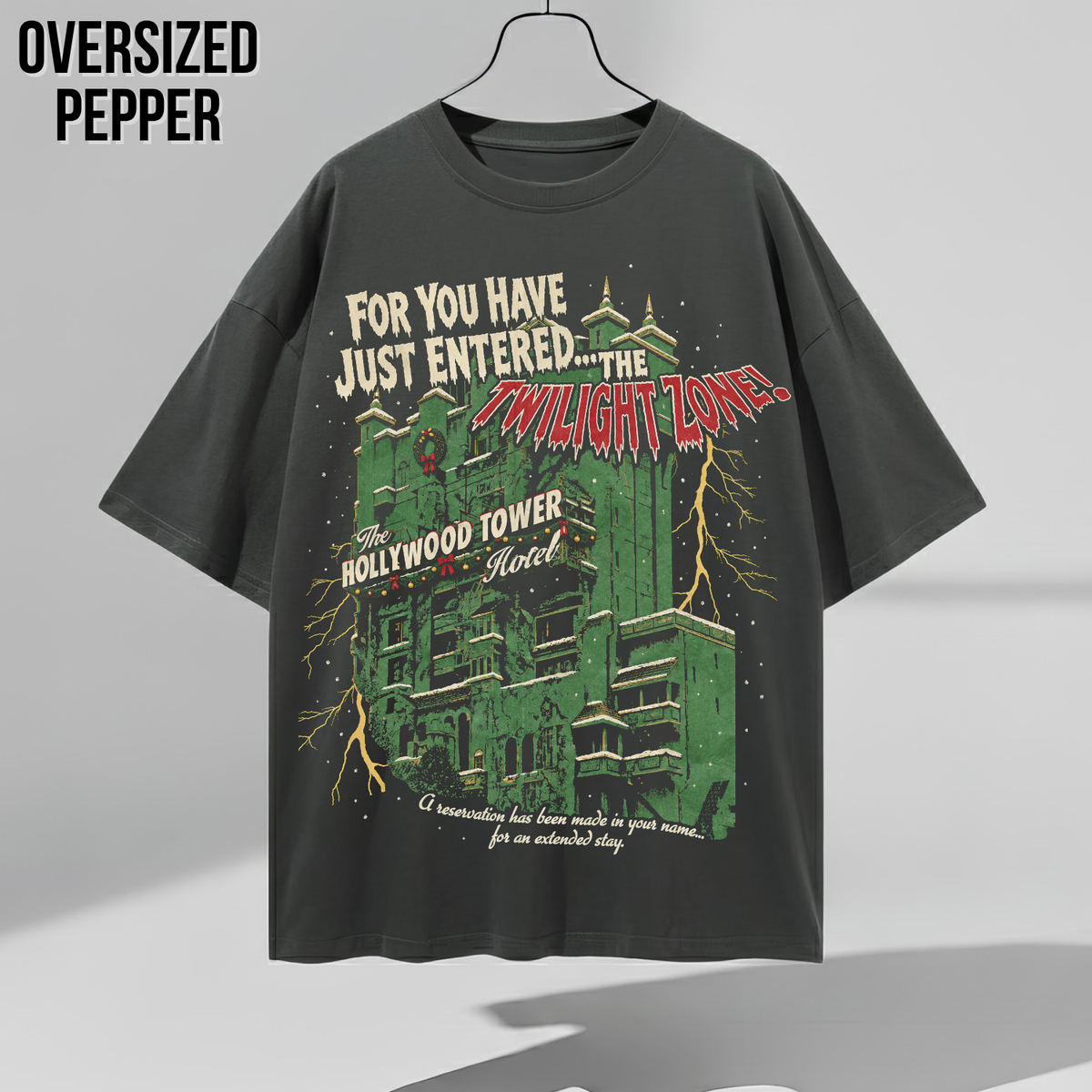 Tower of Terror Christmas Shirt – Hollywood Tower Hotel Twilight Zone Holiday Graphic Shirt, Disney Parks Holiday Fan Gift, Disney Christmas Ride Shirt, Disney Holiday Merch