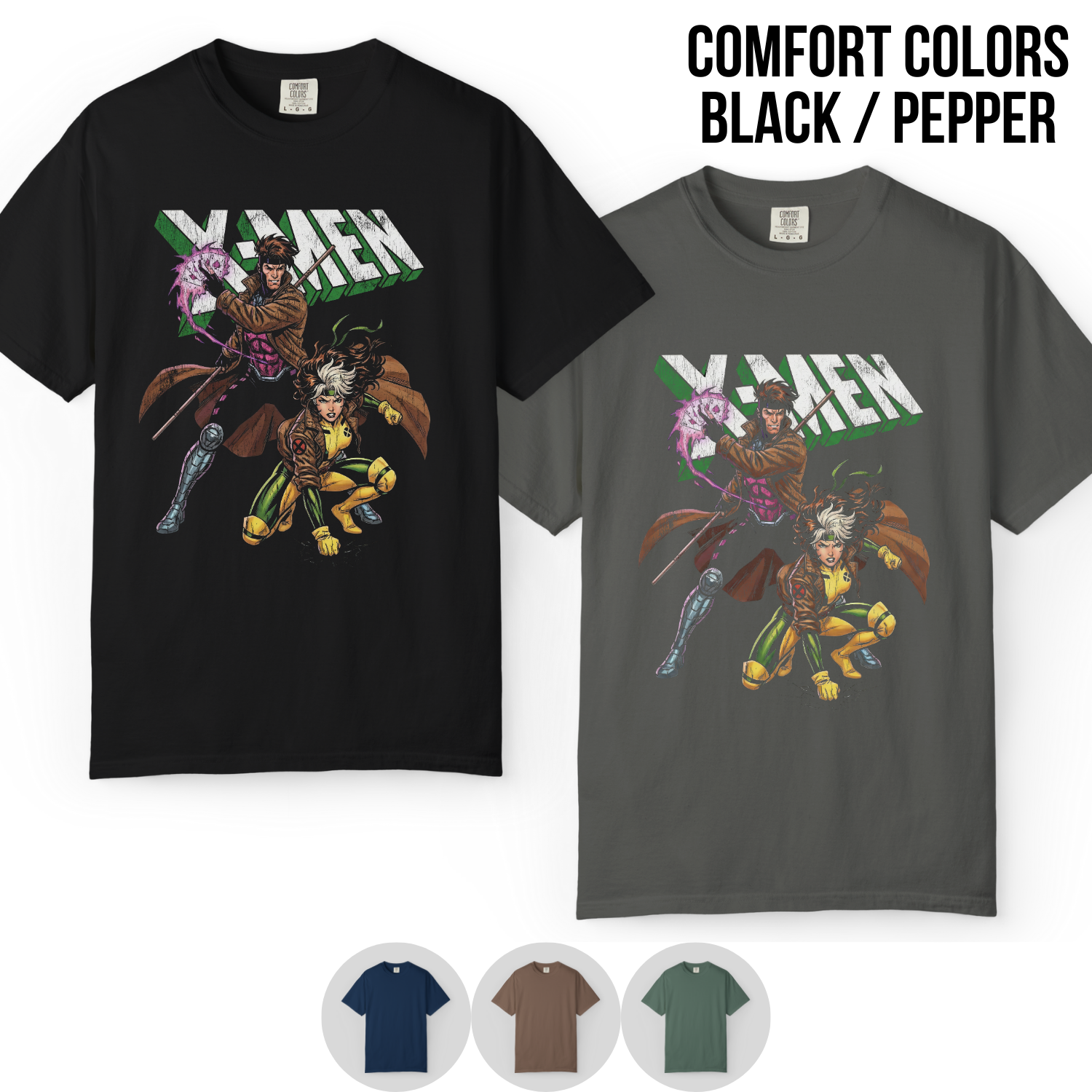 Marvel X-Men Gambit Rogue Shirt - Retro Marvel Mutant Tee