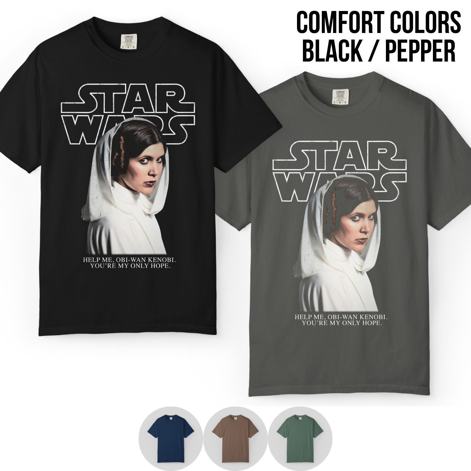 Star Wars Princess Leia Shirt – You're My Only Hope Tee, Star Wars Original Trilogy Shirt