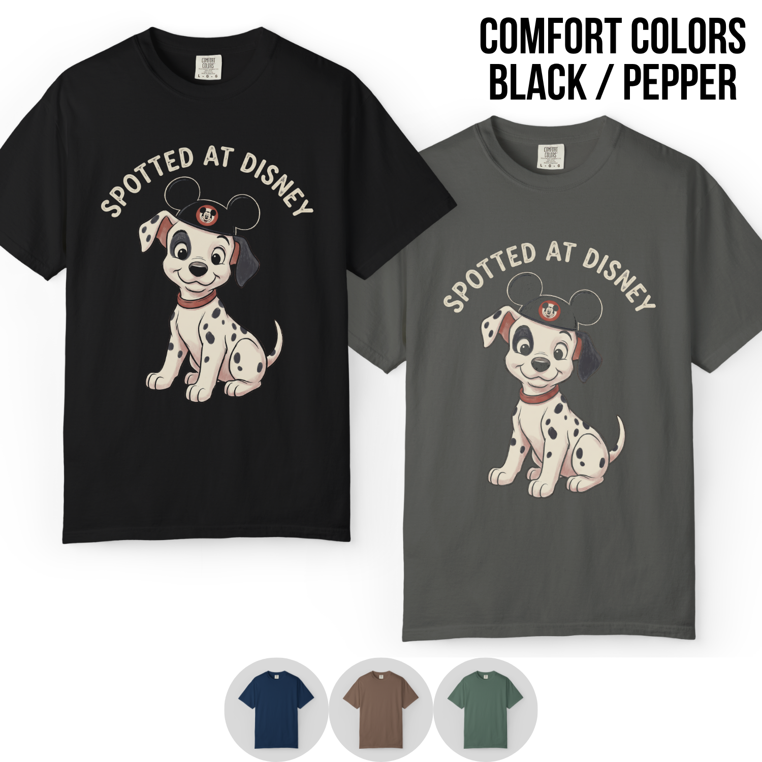 Disney Dalmatian Shirt – Spotted At Disney Graphic Tee, 101 Dalmatians Disney Fan Gift, Disneyland Dog Shirt, Disney Trip Tee