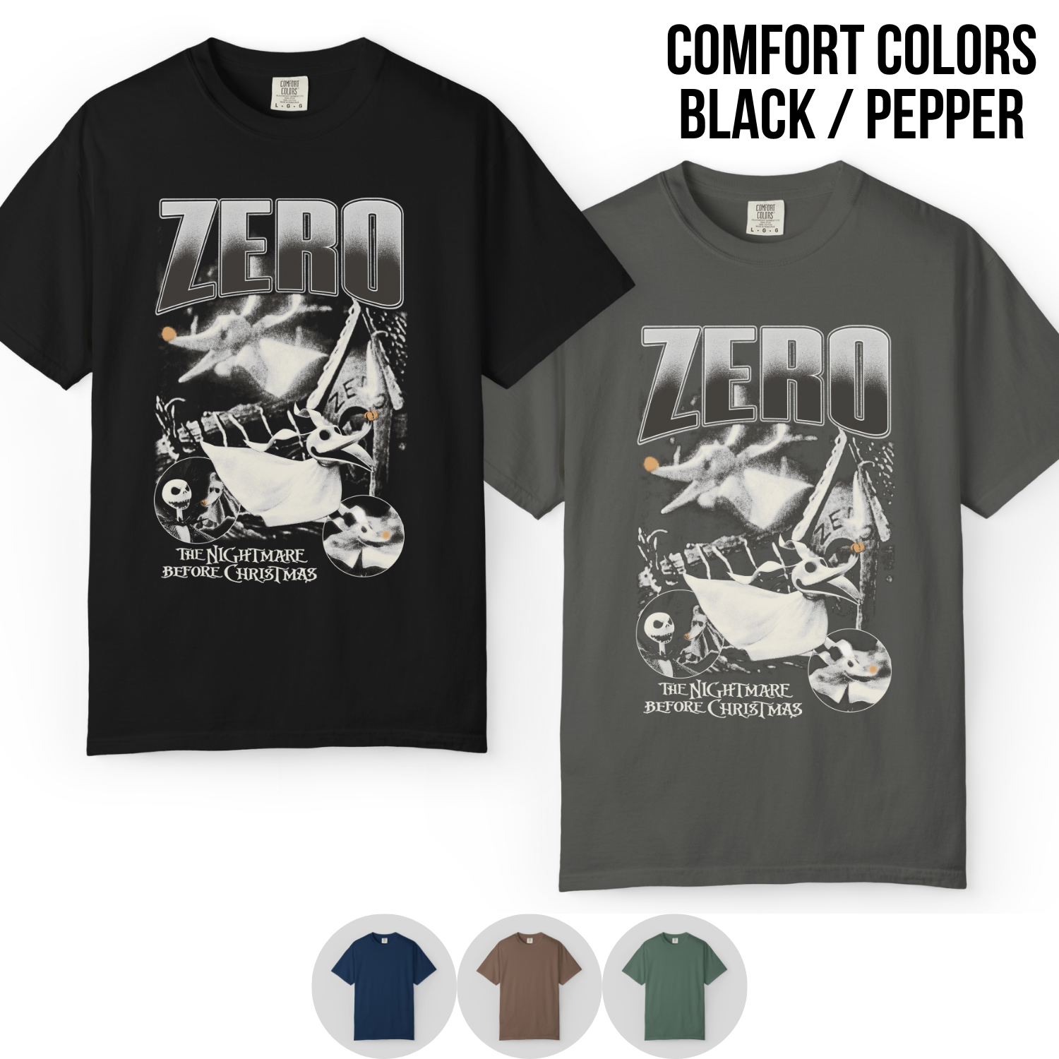Nightmare Before Christmas Zero Shirt – Jack Skellington Ghost Dog Graphic Tee