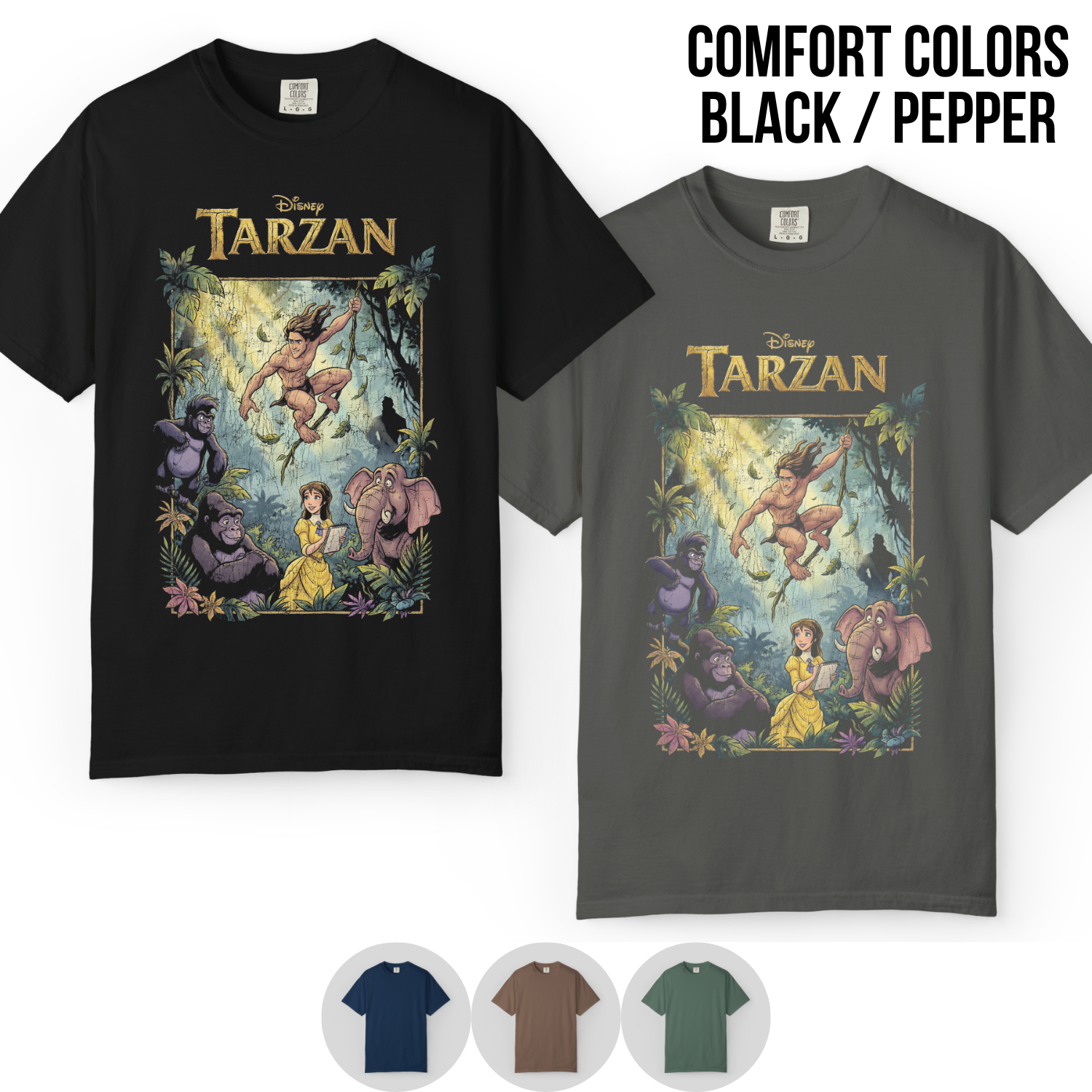 Disney Tarzan Shirt – Tarzan and Jane Graphic Tee, Disney Vintage Shirt