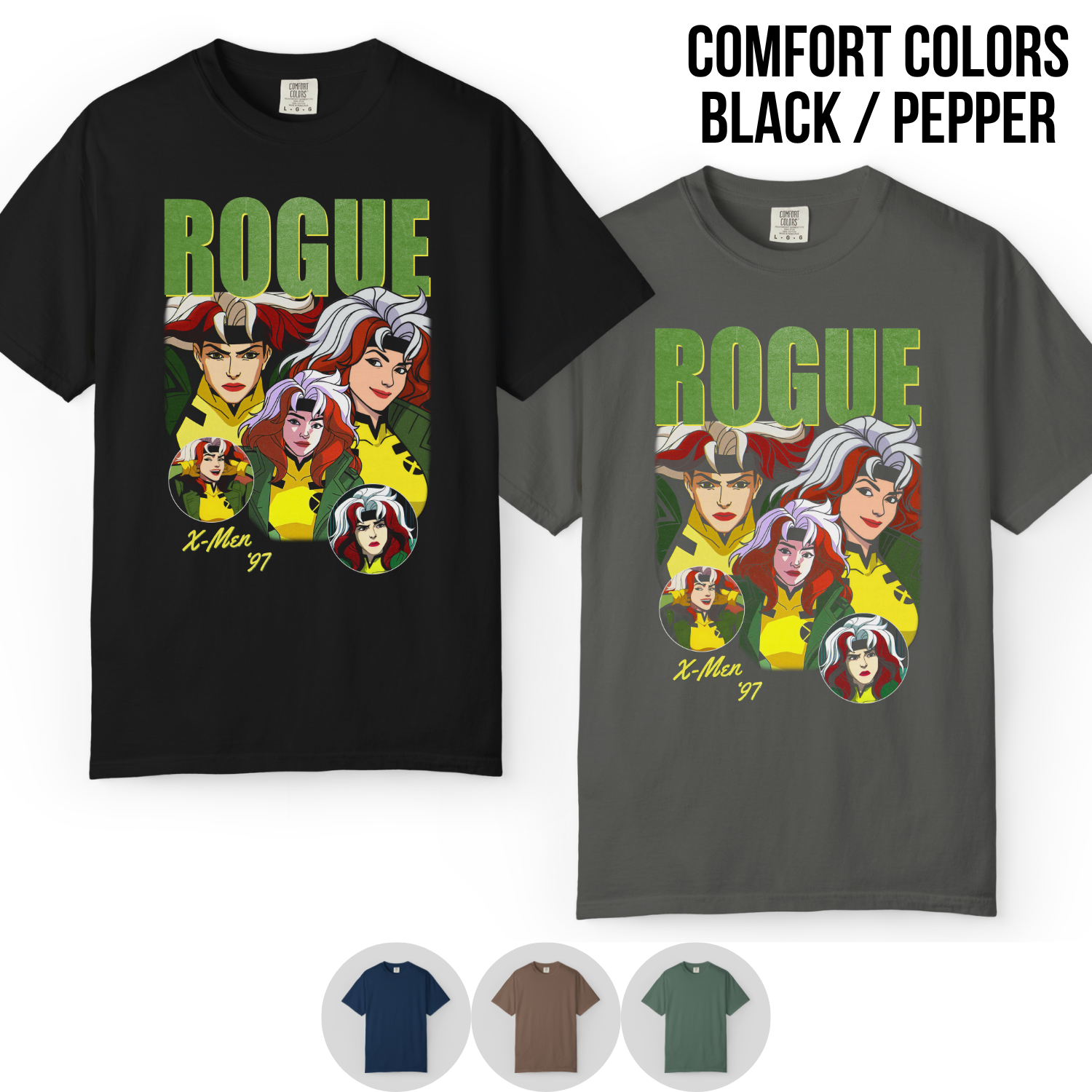 Rogue X-Men 97 Shirt – X-Men '97 Rogue Collage Graphic Tee, Rogue Marvel Fan Gift, X-Men Animated Series Shirt, Marvel Mutant Graphic Tee