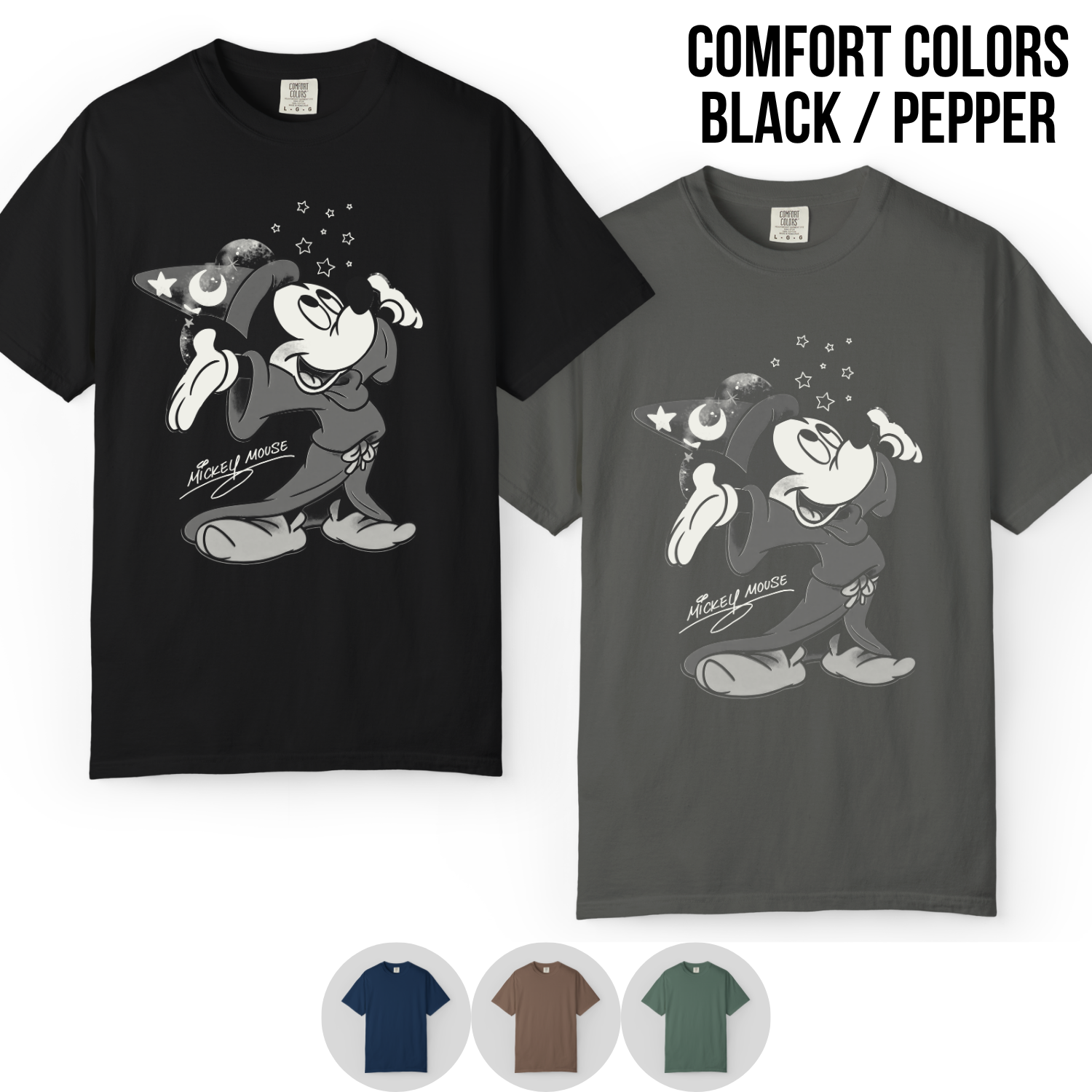 Mickey Mouse Shirt – Sorcerer Mickey Graphic Tee, Disney Fan Gift, Fantasia Mickey Mouse Disneyland Shirt