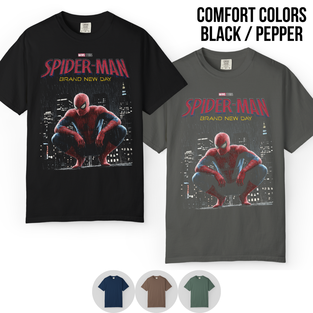 Spider-Man Brand New Day Shirt: Marvel Tom Holland Spider Man Movie Tee