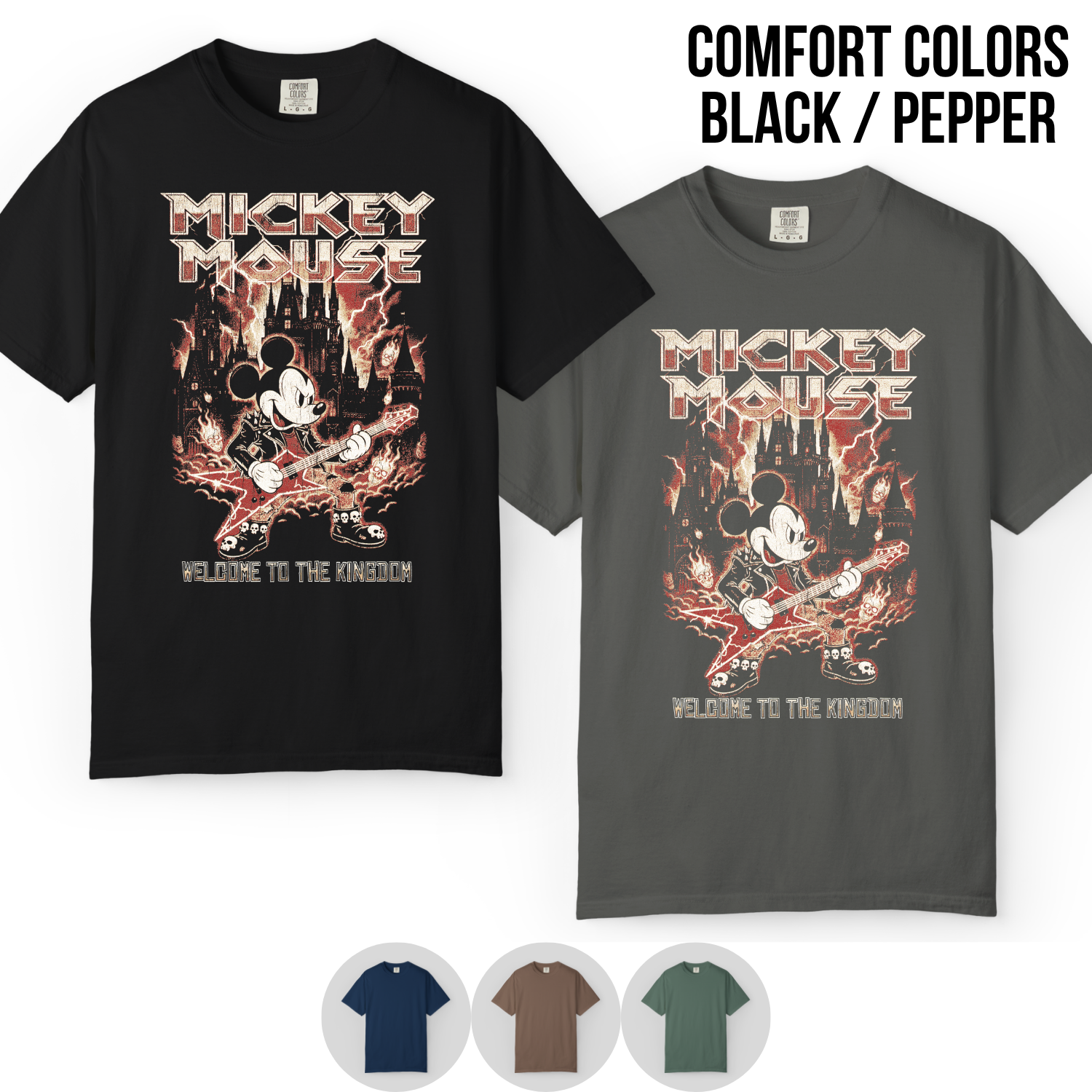 Disney Mickey Mouse Metal Shirt – Welcome To The Kingdom Tee
