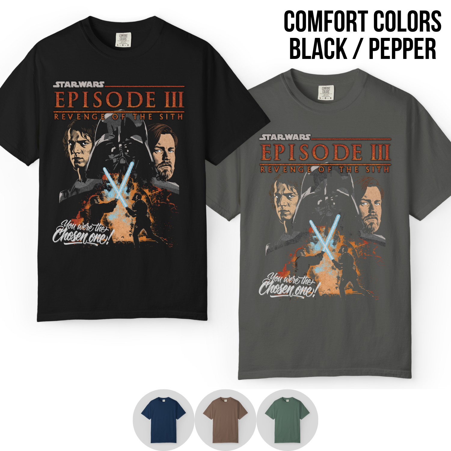 Star Wars Revenge of the Sith Shirt – Anakin vs Obi-Wan Graphic Tee, Episode III Vintage Shirt