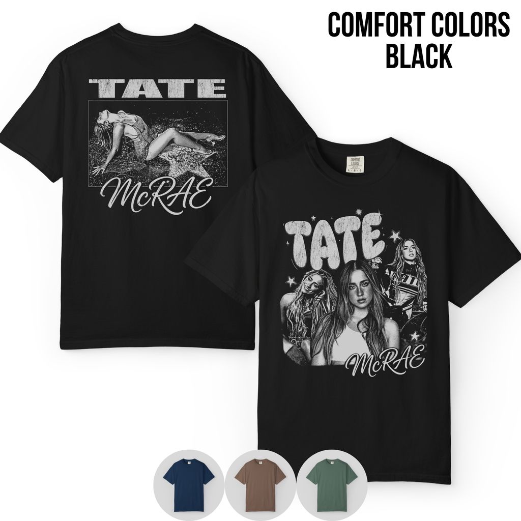 Retro Tate McRae Shirt - Front Back Print Vintage Aesthetic Tee