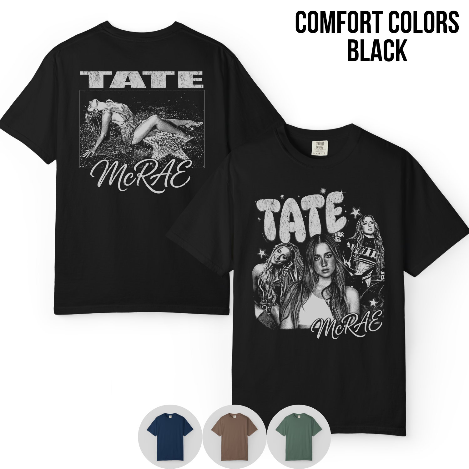 Retro Tate McRae Shirt - Front Back Print Vintage Aesthetic Tee