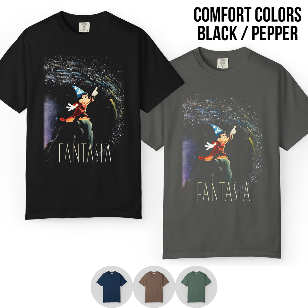 Fantasia Shirt – Sorcerer Mickey Graphic Tee, Disney Fantasia Fan Gift, Classic Disney Movie Shirt, Disneyland Mickey Mouse Tee
