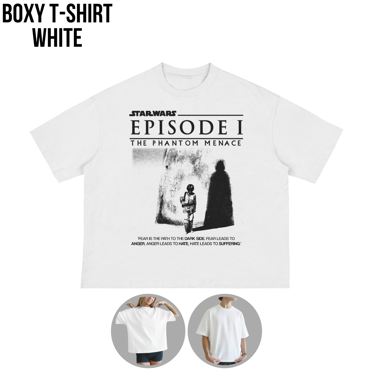 Star Wars Anakin Skywalker Shirt – Fear Is The Path To The Dark Side Tee, Phantom Menace Shirt