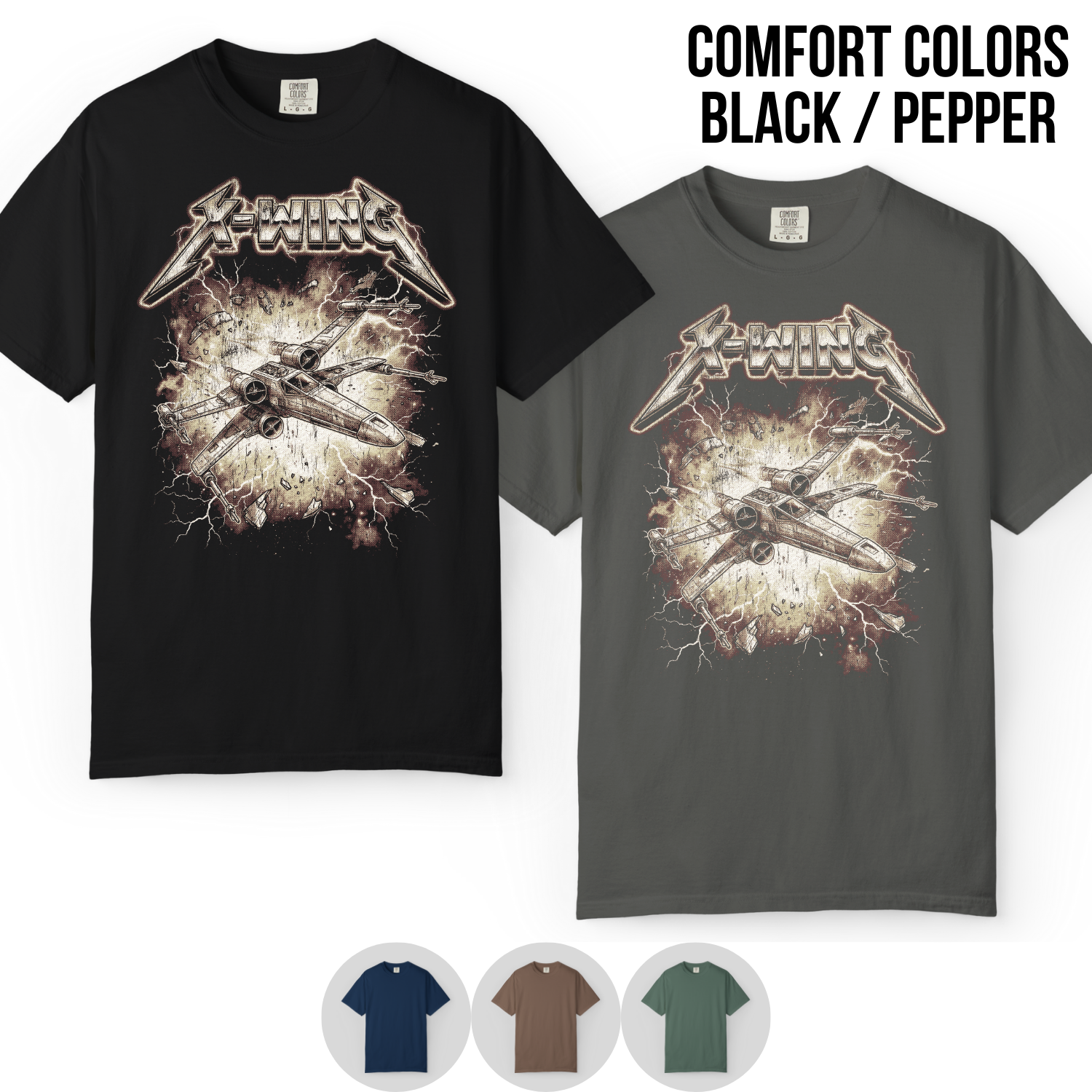 X-Wing Starfighter Shirt – Retro Star Wars Heavy Metal Tee