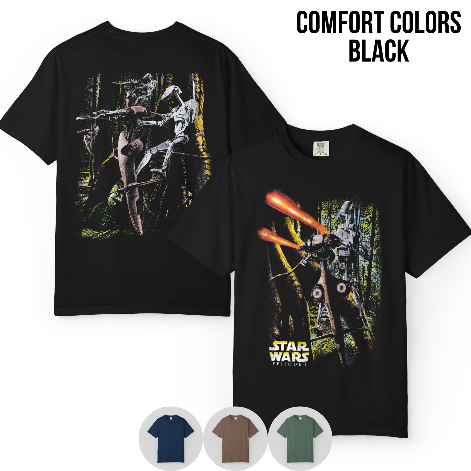 Star Wars Episode I Shirt – Star Wars The Phantom Menace Battle Droid STAP Double Sided Tee, Star Wars Fan Gift, Episode I Graphic Shirt, Star Wars Prequel Shirt