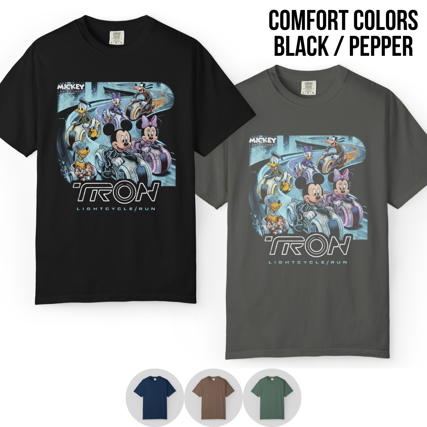 Retro Tron Disney Shirt - Mickey and Friends Lightcycle Run Shirt