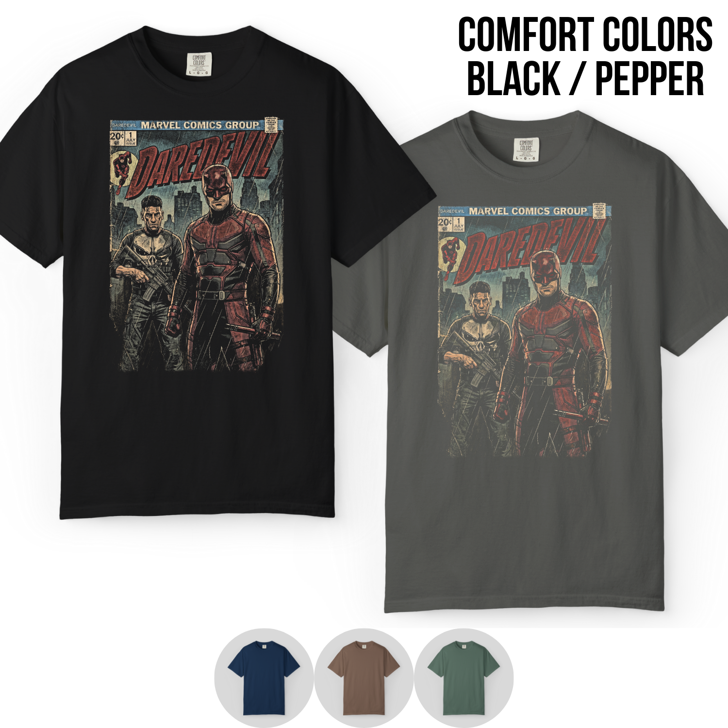 Vintage Daredevil Comic Shirt: Marvel Punisher Tee