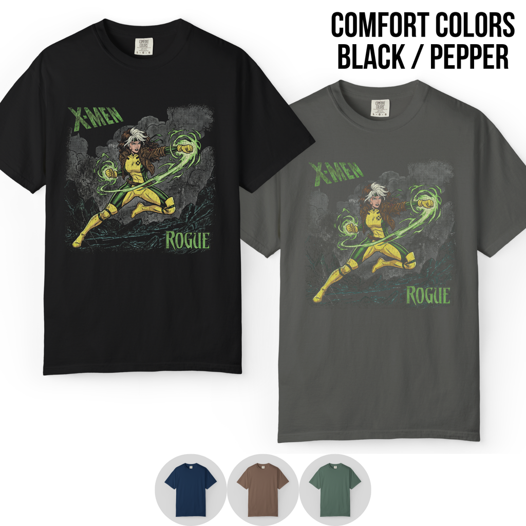 Rogue X-Men Shirt – X-Men Rogue Comic Graphic Tee, Rogue Marvel Fan Gift, X-Men Comic Shirt, Marvel Mutant Graphic Tee