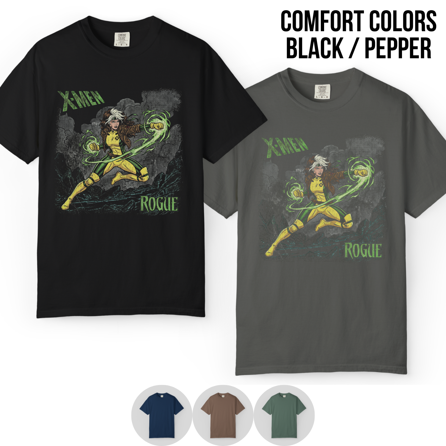 Rogue X-Men Shirt – X-Men Rogue Comic Graphic Tee, Rogue Marvel Fan Gift, X-Men Comic Shirt, Marvel Mutant Graphic Tee