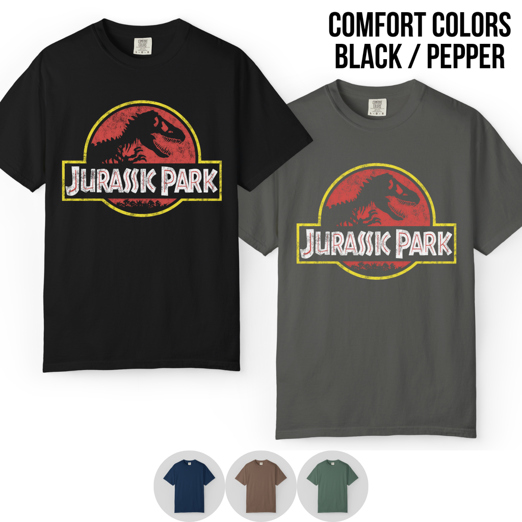 Jurassic Park Shirt – Classic Logo Graphic Tee, Jurassic Park Fan Gift, T-Rex Dinosaur Movie Shirt, Jurassic Park Retro Tee