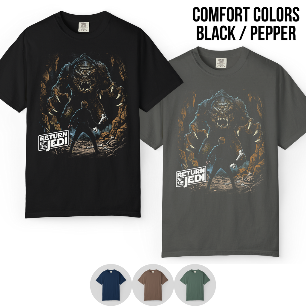Star Wars Return of the Jedi Rancor Scene Shirt: Luke Skywalker vs Rancor Tee