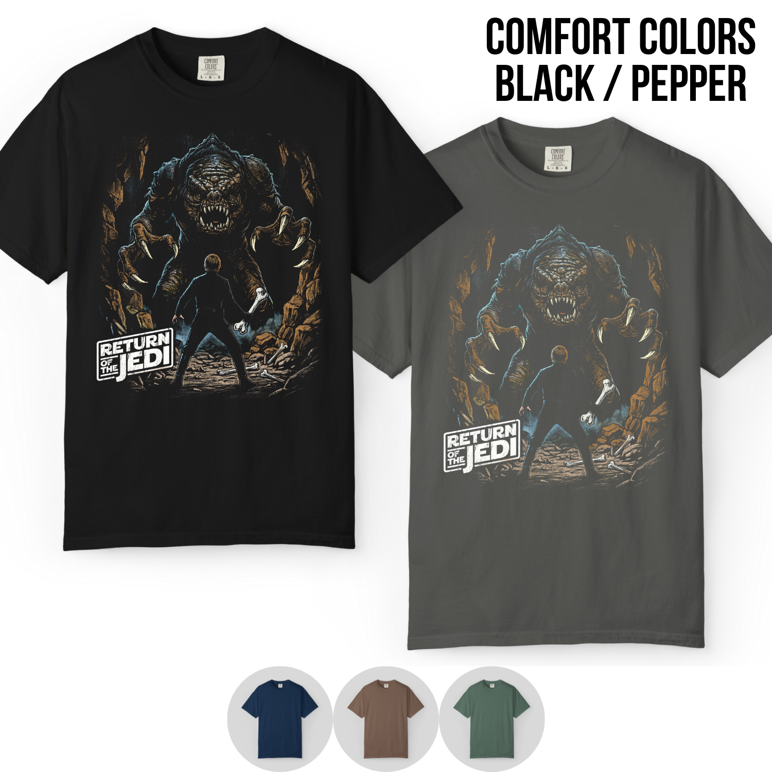 Star Wars Return of the Jedi Rancor Scene Shirt: Luke Skywalker vs Rancor Tee