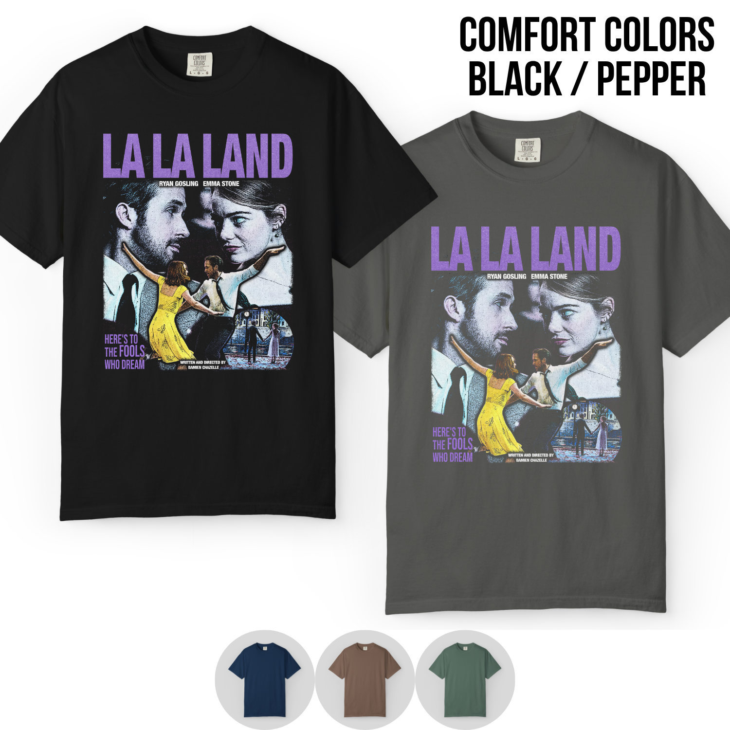 Retro La La Land Shirt - Ryan Gosling Emma Stone Movie Shirt