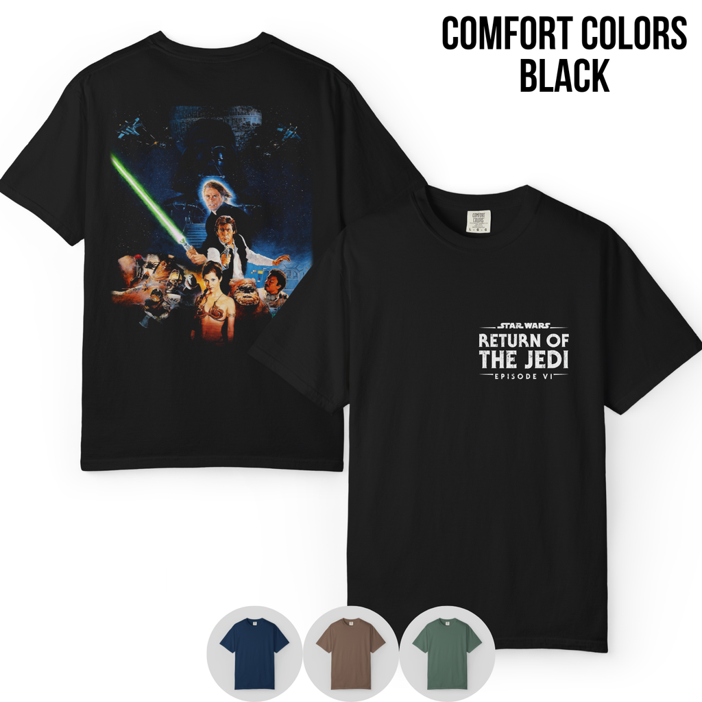 Star Wars Return Of The Jedi Shirt – Episode VI Movie Poster Double Sided Graphic Tee, Star Wars Fan Gift, Original Trilogy Shirt