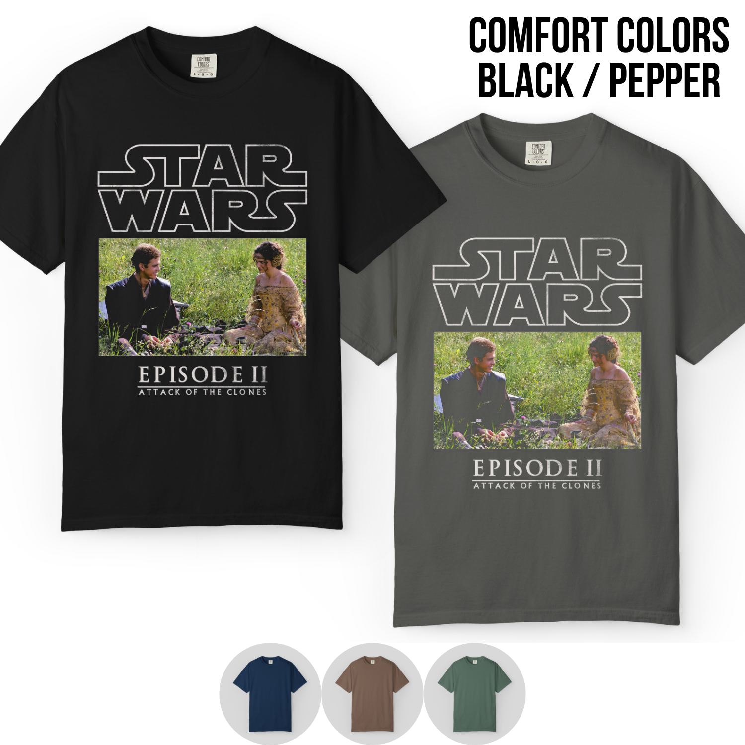 Star Wars Anakin and Padme Shirt – Attack of the Clones Tee, Anakin Padme Naboo Graphic Tee,