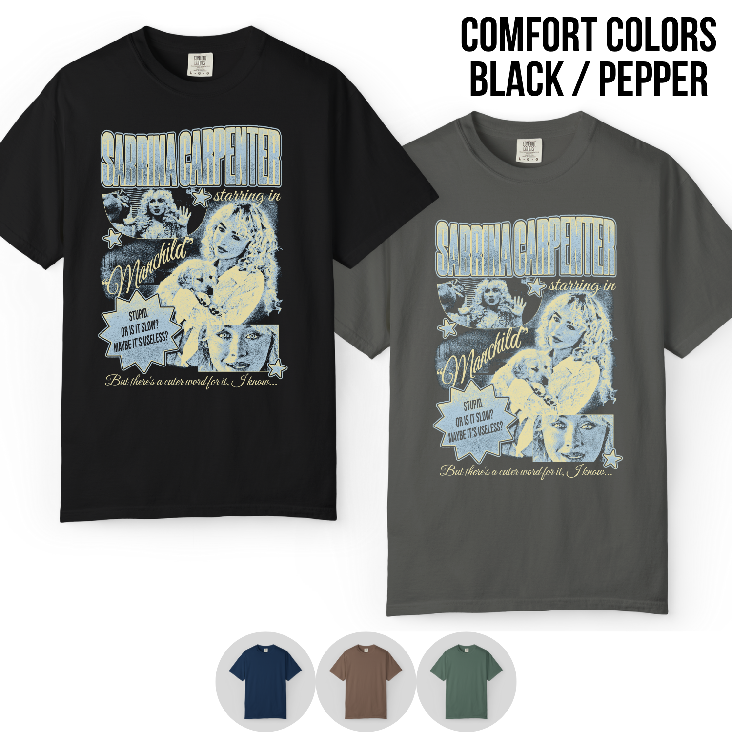 Sabrina Carpenter “Manchild” Vintage Graphic Shirt | Man's Best Friend Album