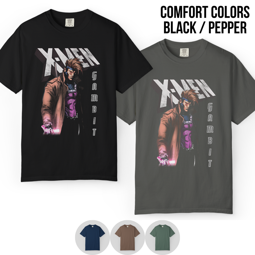 Gambit X-Men Shirt – X-Men Gambit Comic Graphic Tee, Gambit Marvel Fan Gift, X-Men Gambit Shirt, Marvel Mutant Graphic Tee