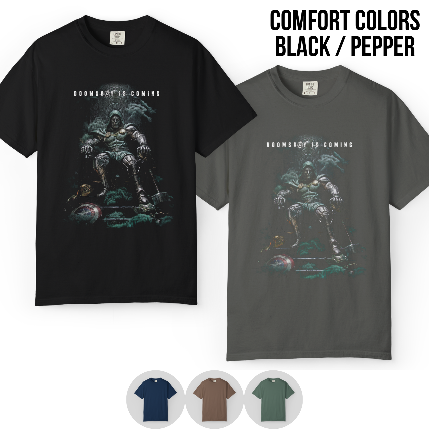 Doctor Doom Shirt – Doomsday Is Coming Doctor Doom Thron T-Shirt, Avengers Doomsday Fan-Geschenk, Doctor Doom Marvel Grafik-Shirt, MCU Bösewicht Shirt 2026