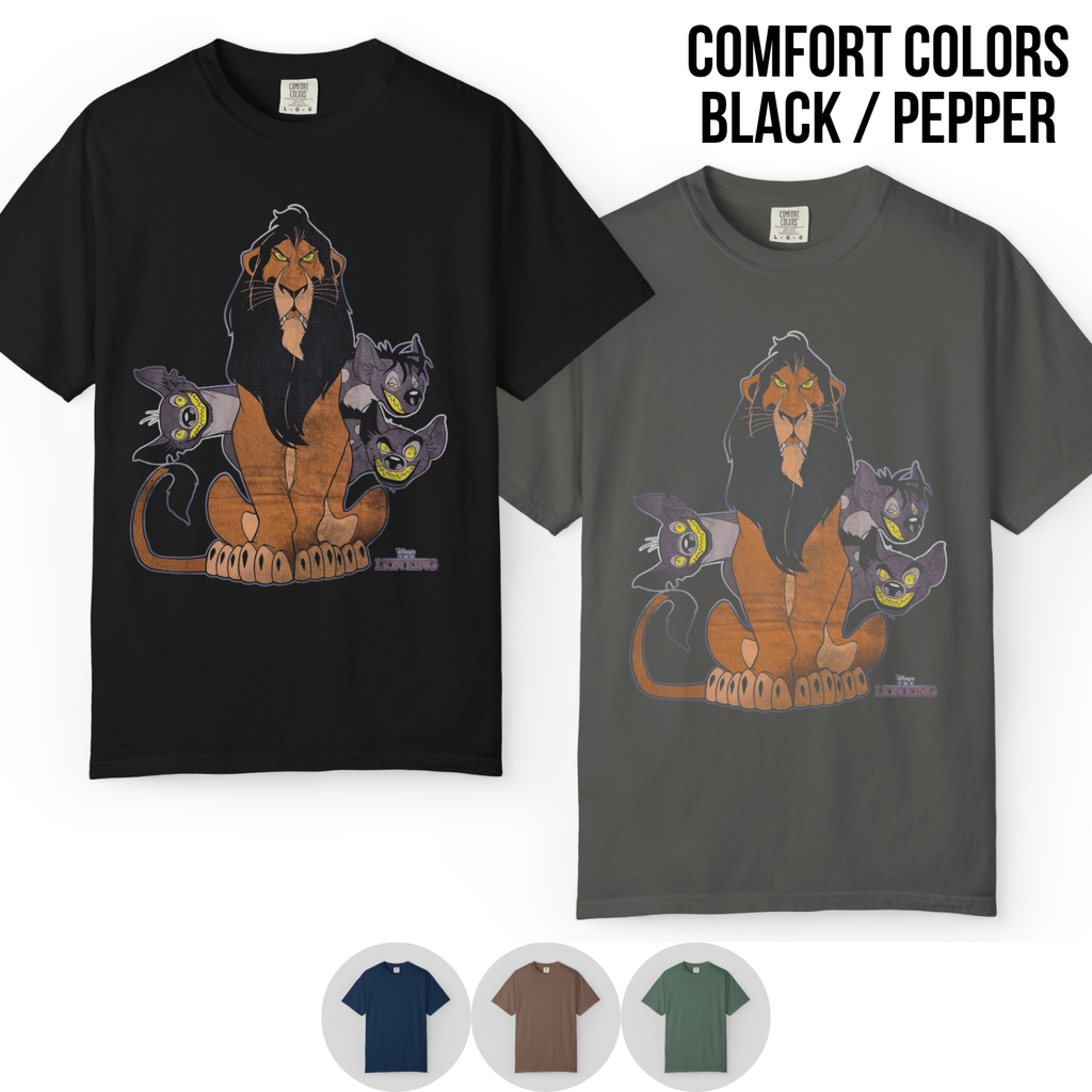 Lion King Scar Shirt – Disney Lion King Scar and Hyenas Graphic Tee, Scar Disney Villain Fan Gift, Lion King Shirt, Disney Villain Shirt