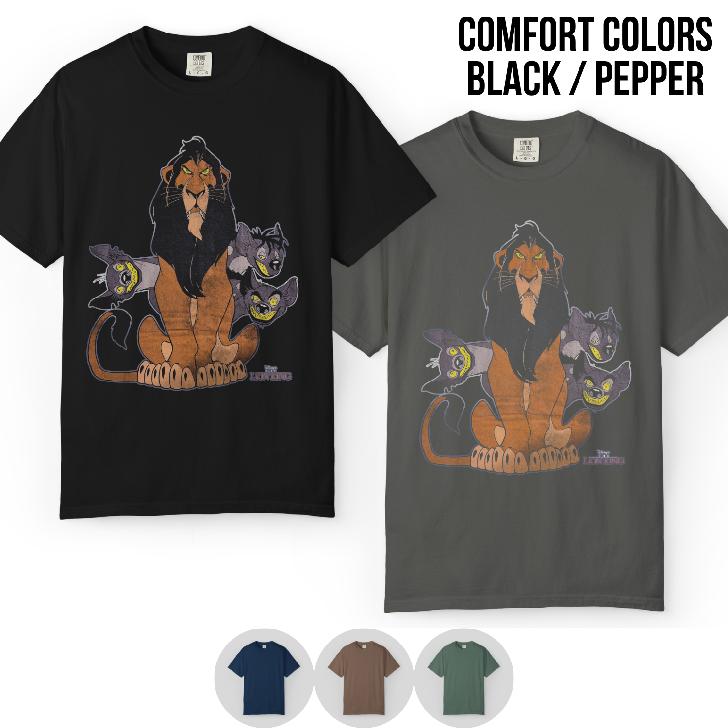 Lion King Scar Shirt – Disney Lion King Scar and Hyenas Graphic Tee, Scar Disney Villain Fan Gift, Lion King Shirt, Disney Villain Shirt