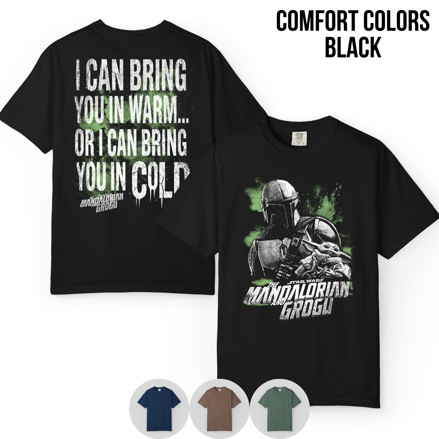 Mandalorian and Grogu Shirt: Din Djarin Star Wars Tee