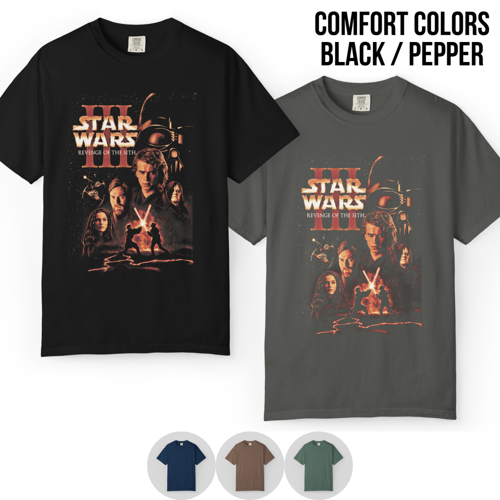 Star Wars Revenge of the Sith Shirt – Anakin vs Obi Wan Tee, Vintage Star Wars Episode 3 Shirt